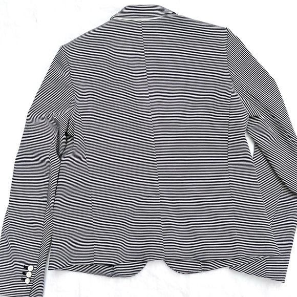 GAP The Academy Blazer Navy Blue and White Striped Size 12 - Picture 3 of 10